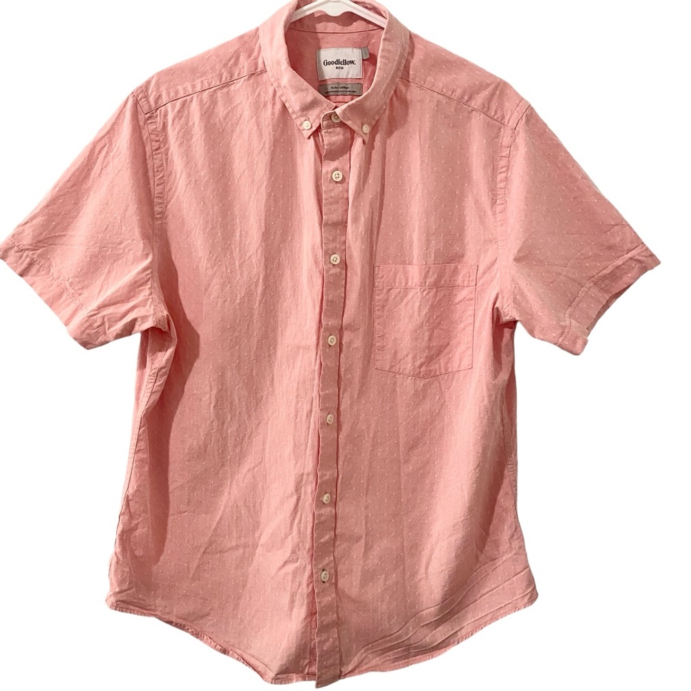 Goodfellow & Co. Northrop Slim Fit Button Down Short Sleeve Collared Shirt